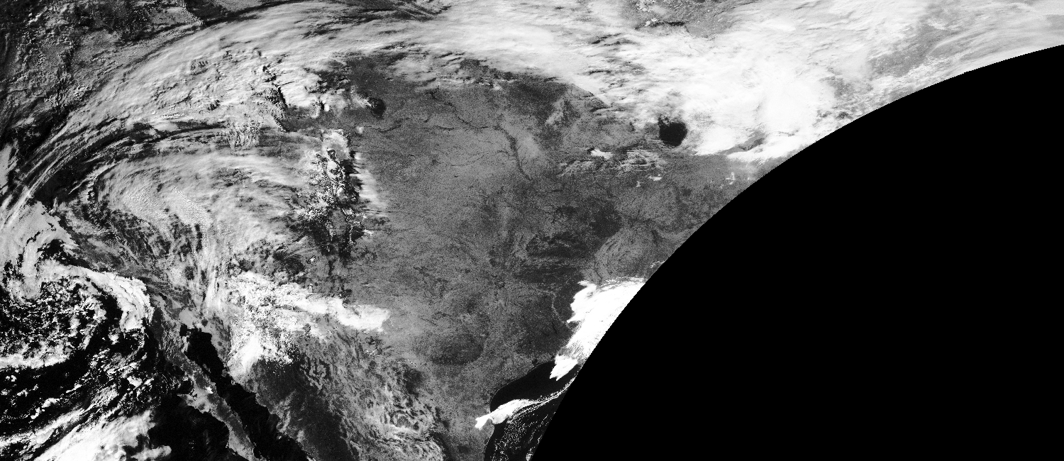 Sample Channel 4 image of the GridSat-CONUS from GOES-West