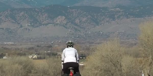 Photo of bicyclist in Colorado