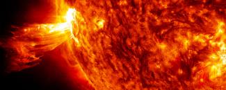 Image of a coronal mass ejection (CME) on June 20, 2013