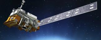 Rendering of JPSS-1 satellite from NOAA/NASA, Ball Corporation