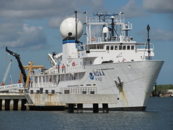 NOAA Ship Okeanos Explorer alongside