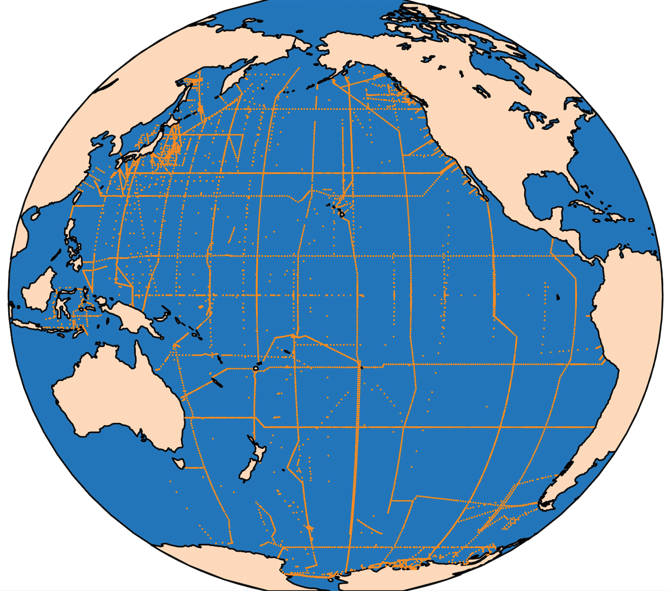 GLODAPv2 Pacific Map