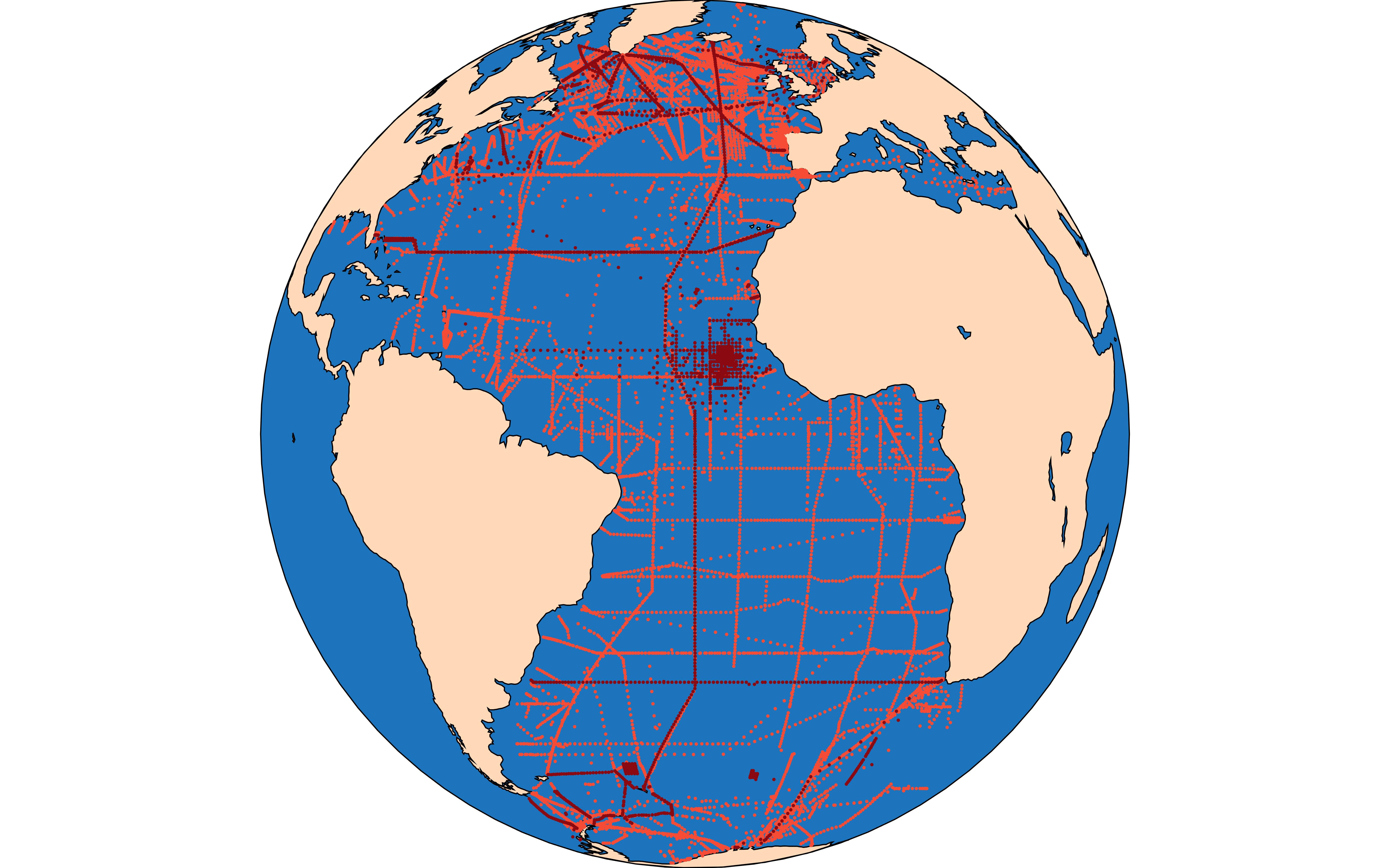 GLODAPv2 Atlantic Map