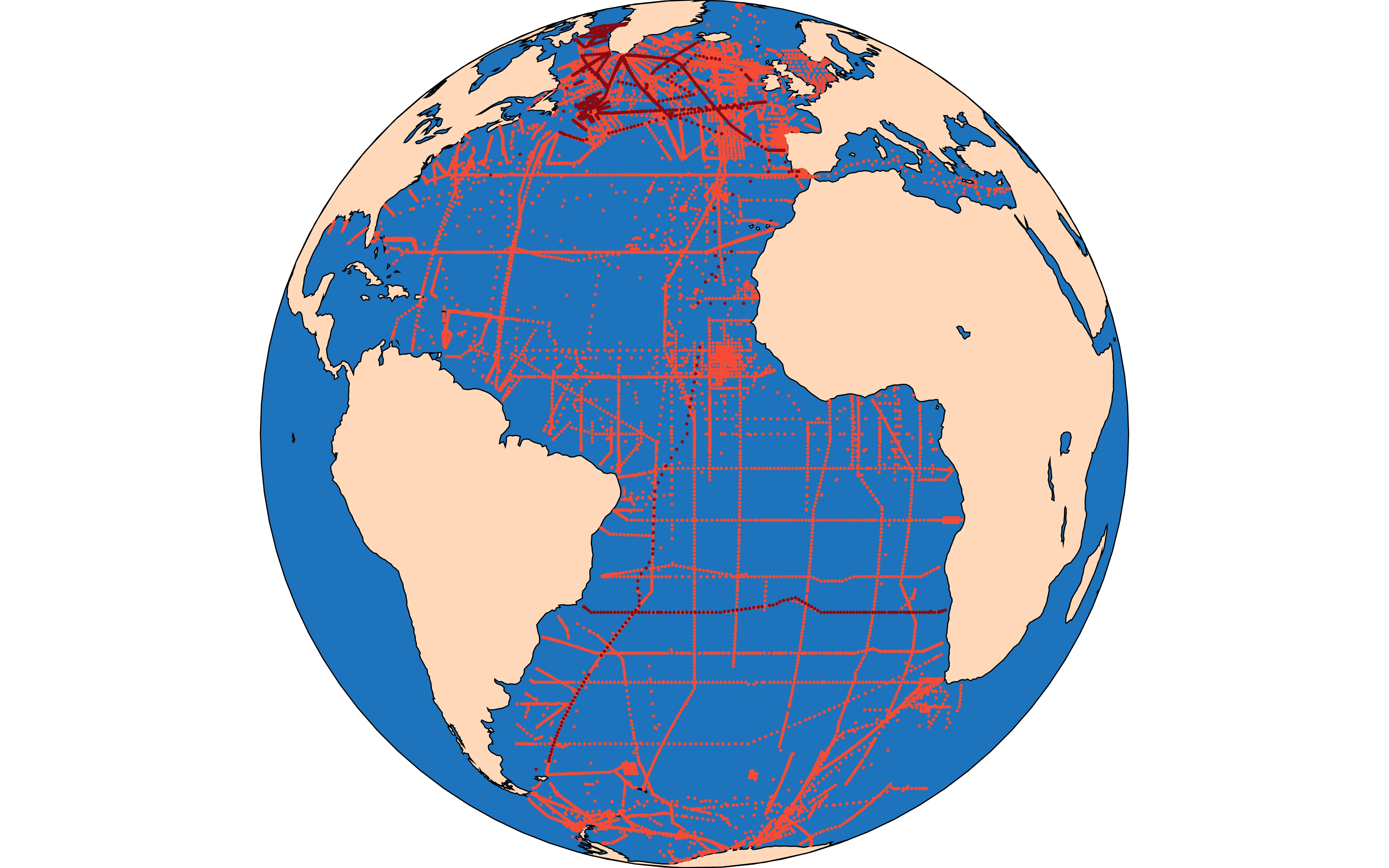 GLODAPv2.2020 Atlantic Map
