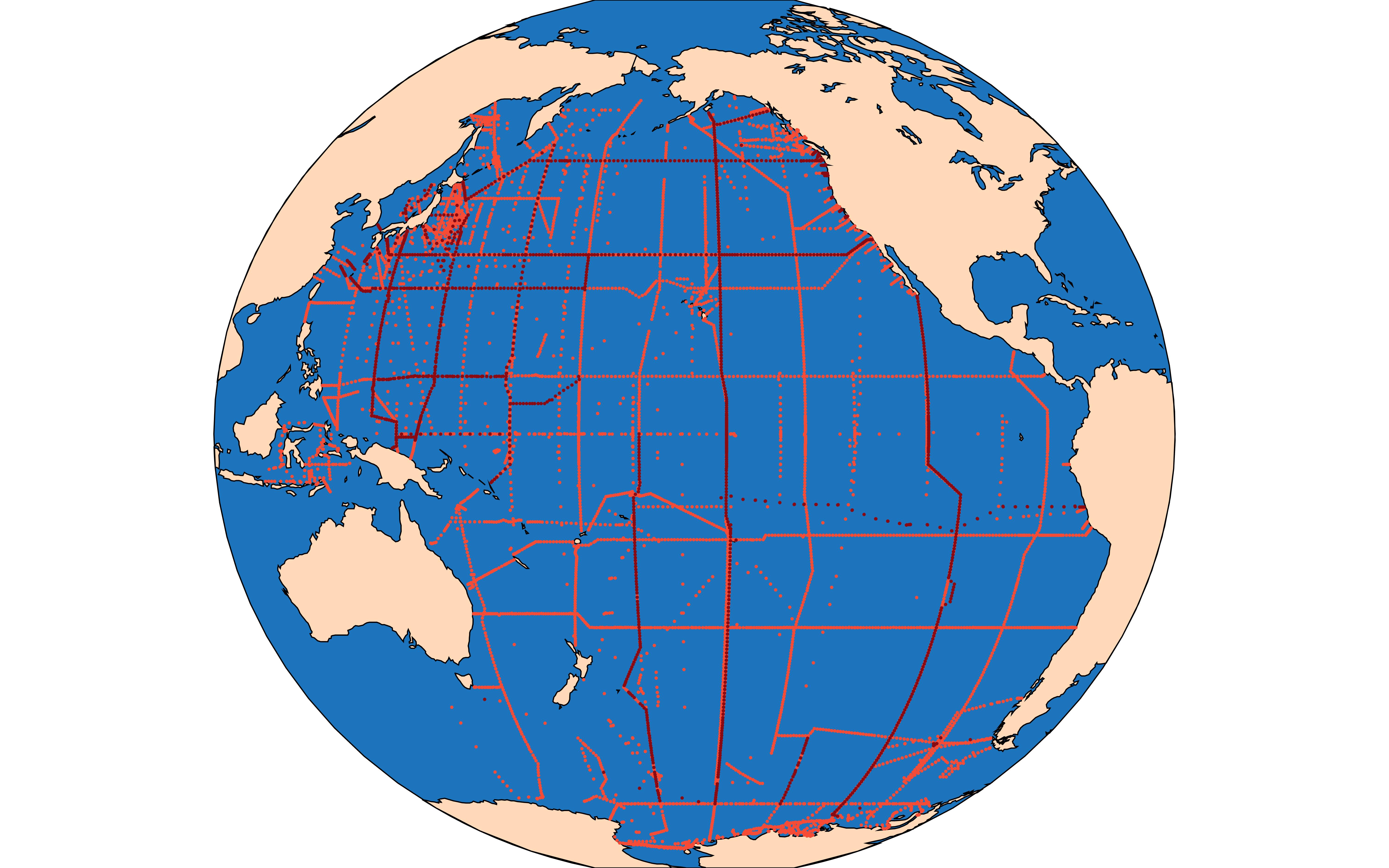 GLODAPv2 Pacific Map