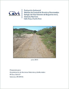 Evaluacion ambiental medidas de control de erosion y escorrentias Refugio de Vida Silvestre de Boqueron Iris L. Alameda Martinez, Cabo Rojo, Puerto Rico