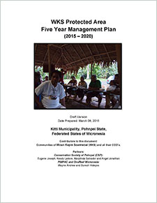 WKS Protected Area. Five year management plan (2015 - 2020). Draft version