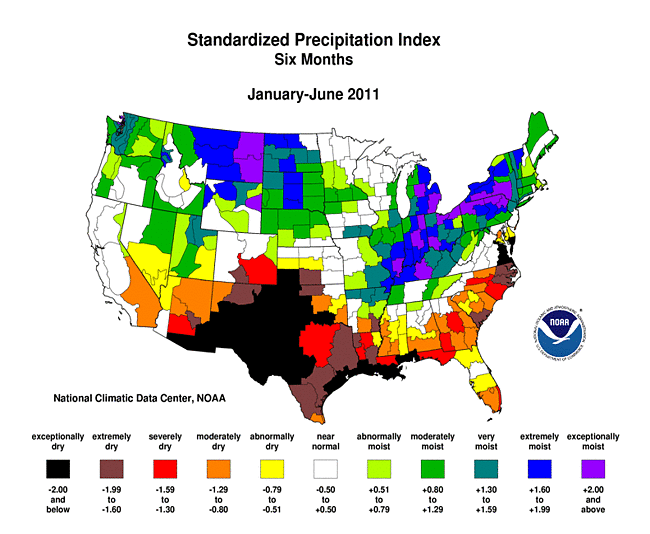 6-month Standardized Precipitation Index