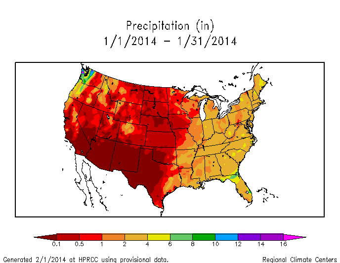 NOAA HPRCC (High Plains Regional Climate Center) Precipitation Amount