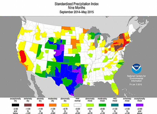 9-month Standardized Precipitation Index