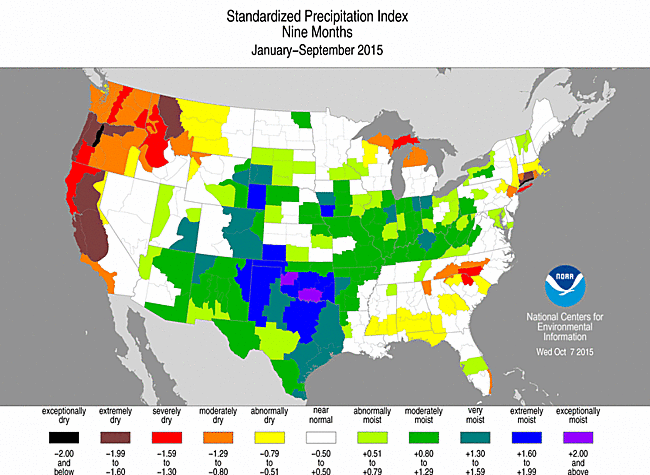 9-month Standardized Precipitation Index
