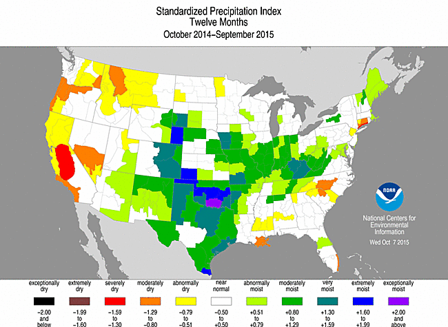 12-month Standardized Precipitation Index