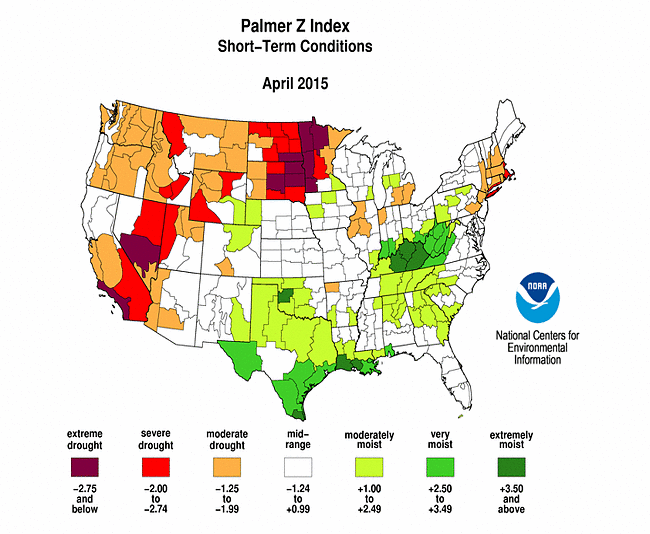 April 2015 Palmer Z Index Map
