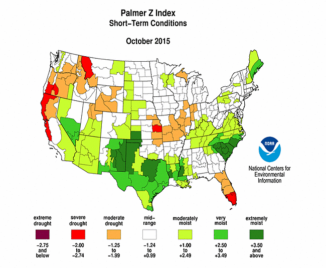 October 2015 Palmer Z Index Map