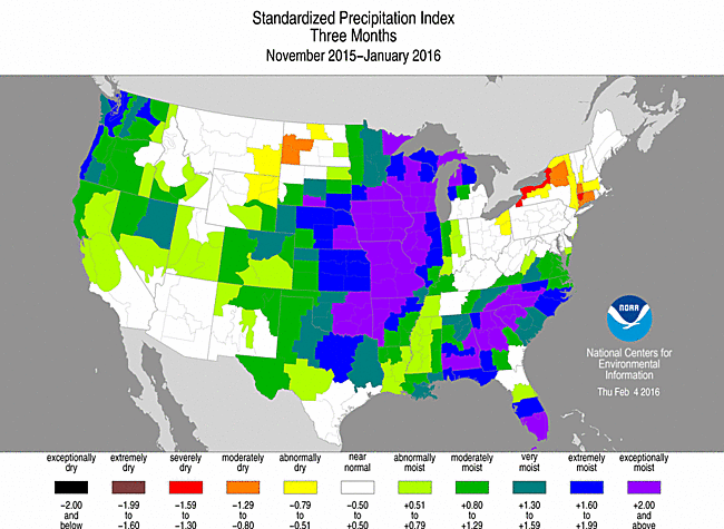 3-month Standardized Precipitation Index