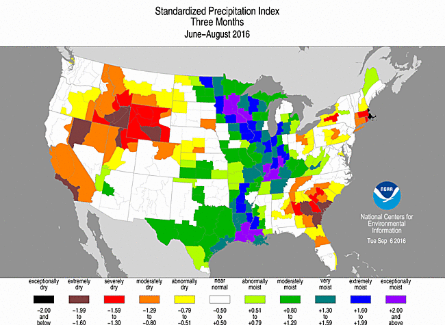 3-month Standardized Precipitation Index