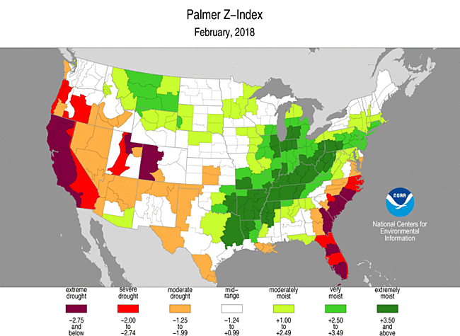 February 2018 Palmer Z Index Map