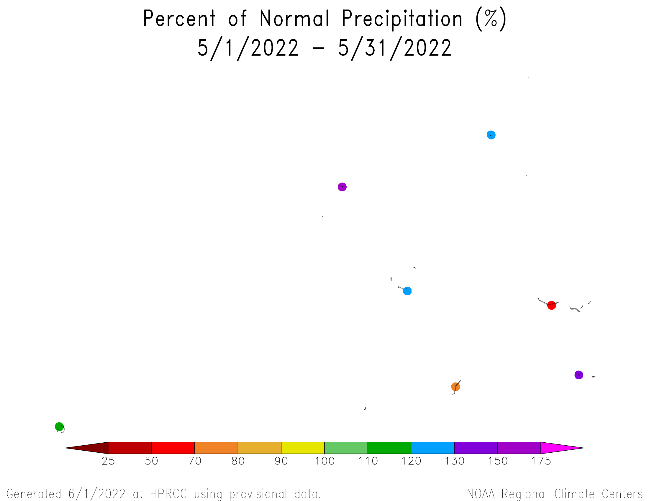 1-month Percent of Normal Precipitation for the Marshall Islands