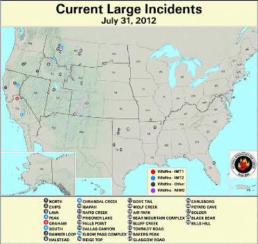 Large Fire Map for July 27