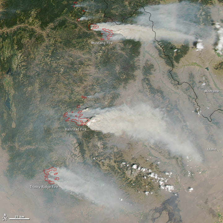 14 August 2012 Satellite Image of Idaho Fires