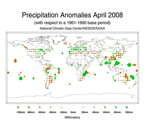 April's Precipitation Anomalies in Millimeters