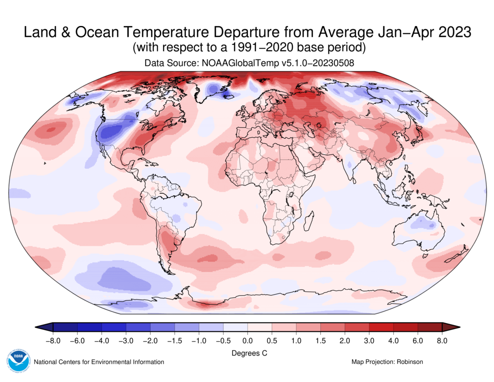 April 2023 Global Climate Report | National Centers for