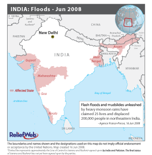 Map of India's Affected Areas