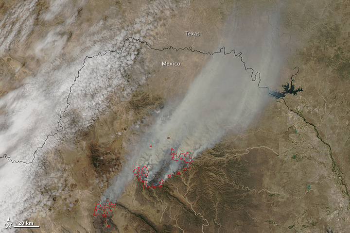 Satellite Image of Mexico Fires