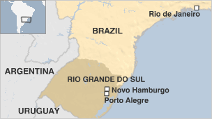 Map of Brazil flooding