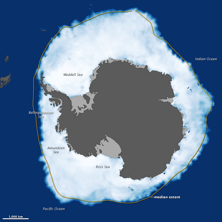 Antarctic sea ice extent during September 2012