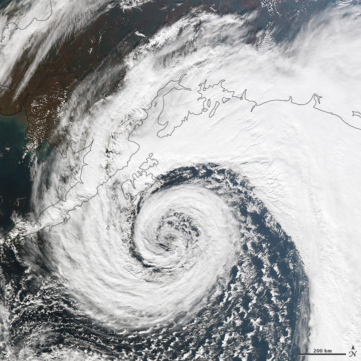 Extratropical Cyclone off southern Alaska coast on 26 Sep 2012
