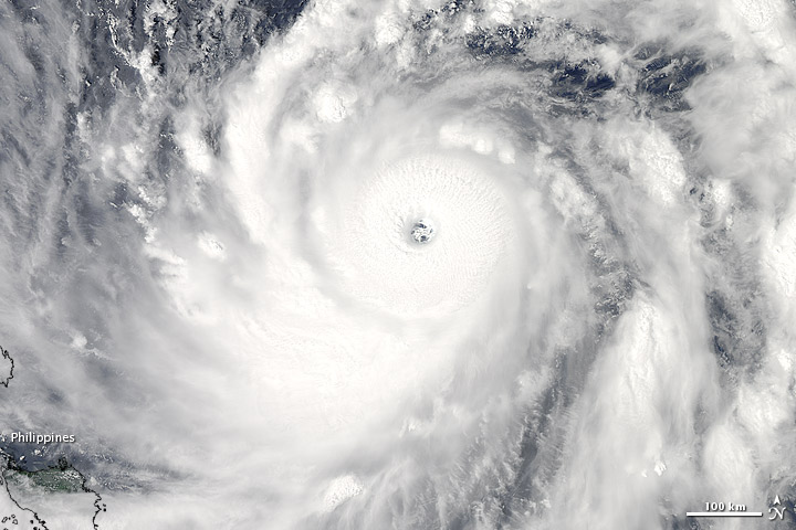Typhoon Sanba near Philippines on 13 Sep 2012