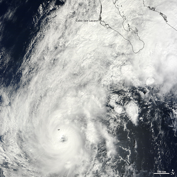 Hurricane Paul neared Mexico on 15 October 2012