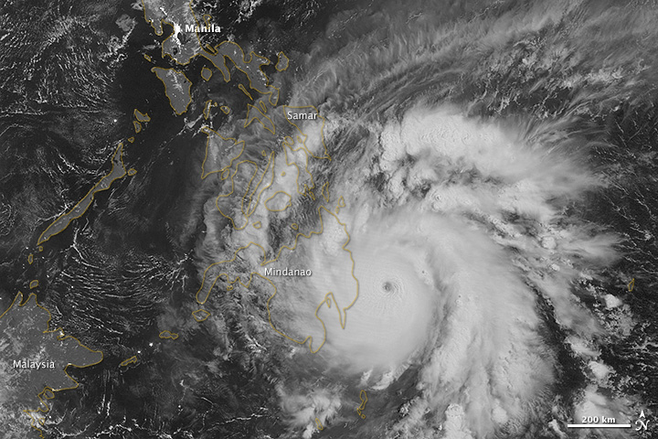 Typhoon Bopha lashed Philippines on 03 December 2012