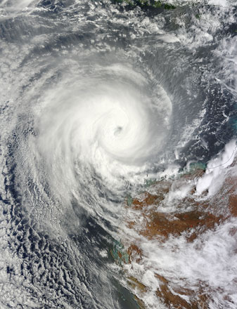 Tropical Cyclone Narelle off western Australia on 11 January 2013