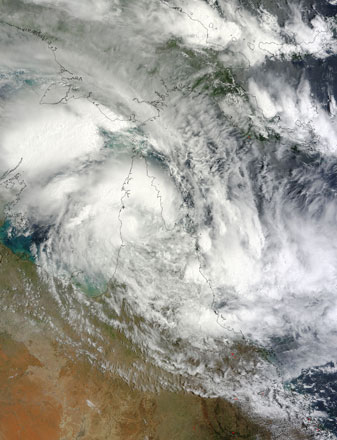 Tropical Cyclone Oswald inundated northeastern Australia on 22 January 2013