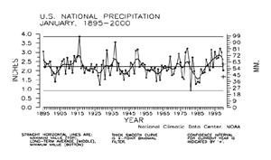U.S. January Precipitation, 1895-2000