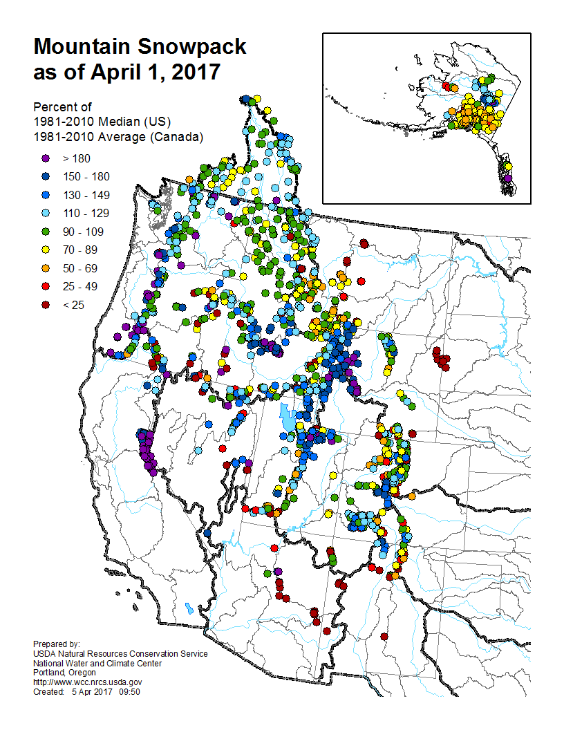Western US Mountain Snowpack