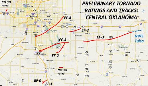 Central Oklahoma Storm Tracks