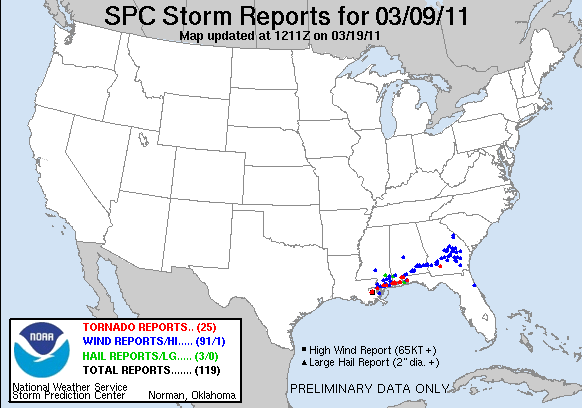 March 24th US Storm Reports