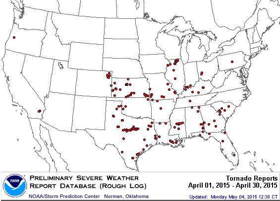 April 2015 Tornadoes