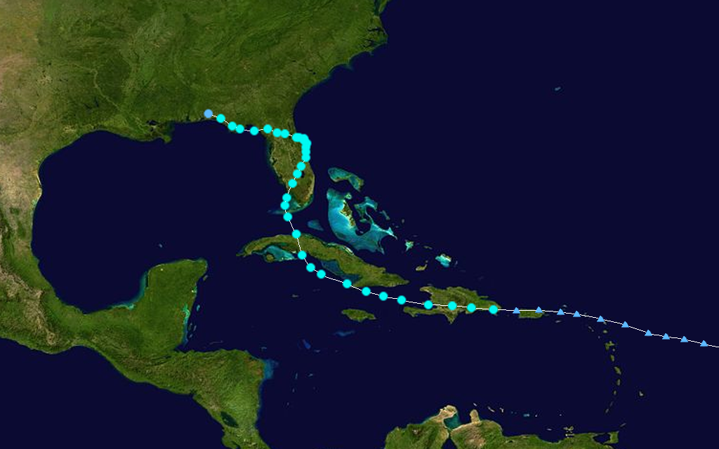 Tropical Storm Fay Track
