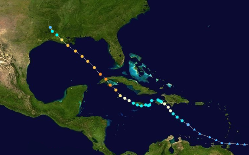 Hurricane Gustav Track