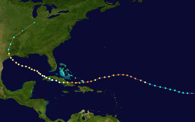 Tropical Storm Ike Track