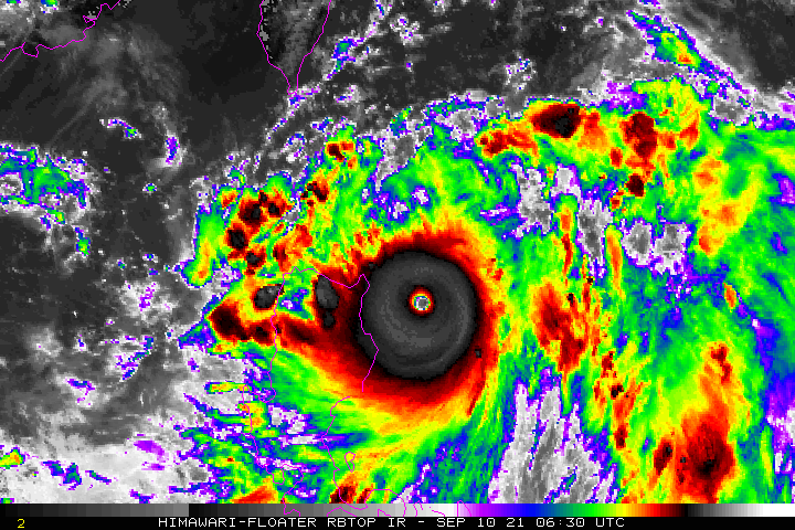 Satellite image of Typhoon Chanthu. Source: NOAA