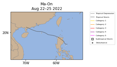 Map of Ma-On Storm Track