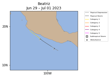 Beatriz Storm Track