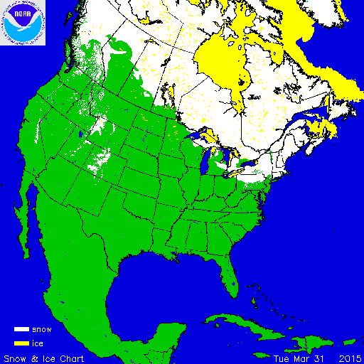Sample image of snow/ice extent