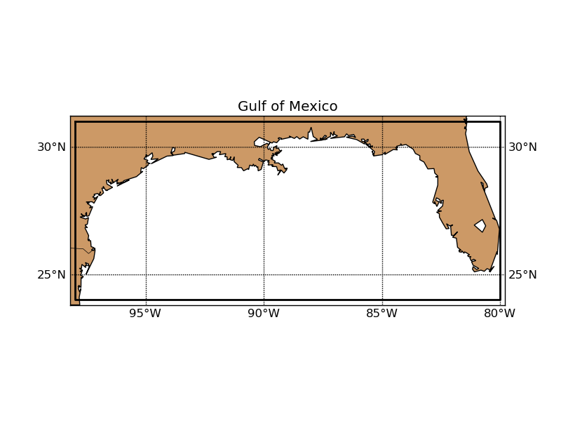 Area of the Deepwater Horizon incident.