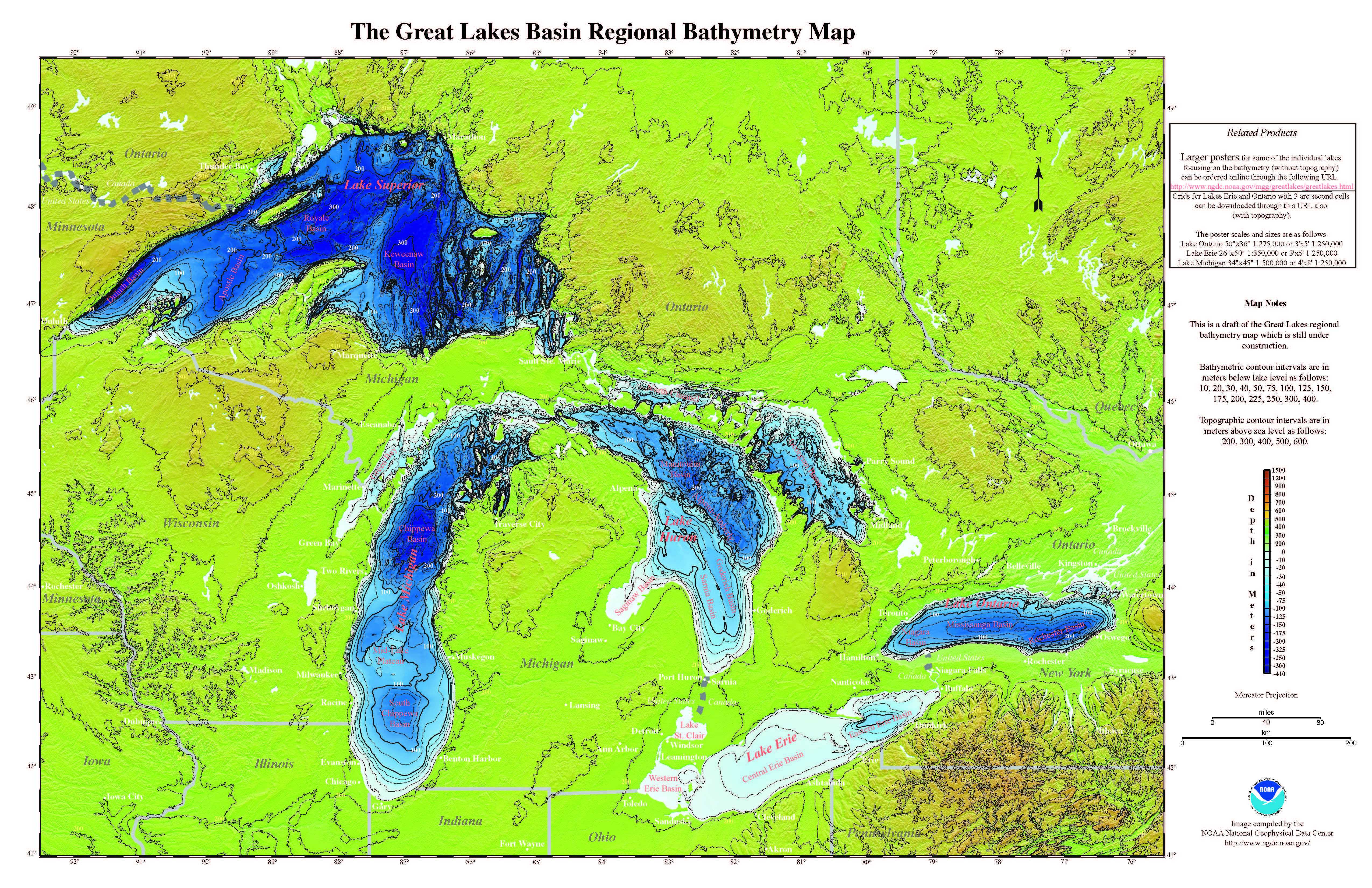 Great Lakes Basin Map